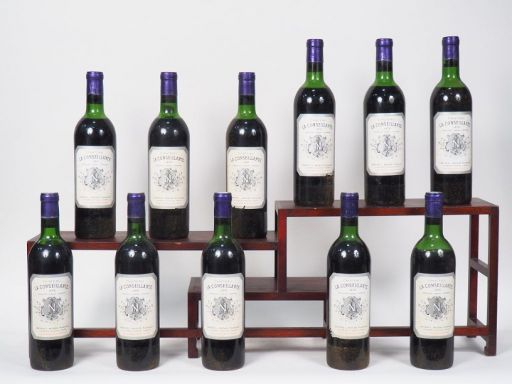 11 BOUTEILLES CHÂTEAU LA CONSEILLANTE POMEROL - 1970 - CBO - 7 HEP/1 H