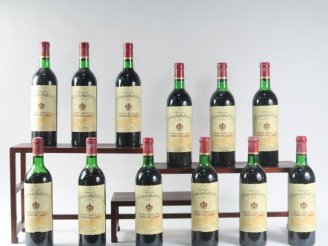 Vente aux enchères 12 BOUTEILLES CHÂTEAU CANON LA GAFFELIERE GCC ST EMILION - 1978 - CBO 