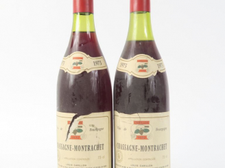 Vente aux enchères 2 BOUTEILLES CHASSAGNE MONTRACHET LOUIS CARILLON - 1973 - 1 EA