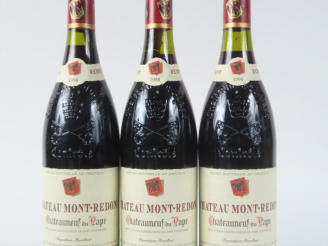 Vente aux enchères 3 BOUTEILLES CHÂTEAUNEUF DU PAPE CHÂTEAU MONT REDON - 1994