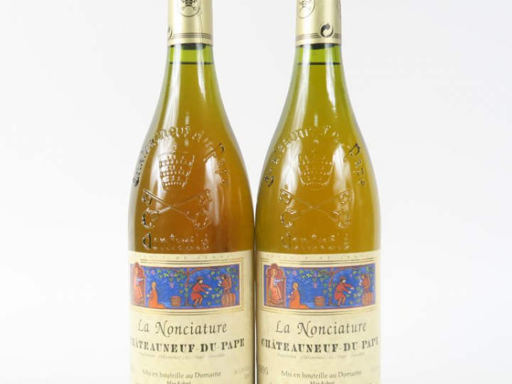 2 BOUTEILLES CHÂTEAUNEUF DU PAPE BLANC 'LA NONCIATURE' MAX AUBERT - 19