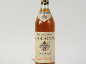 Vente aux enchères 1 BOUTEILLE COGNAC PRINCE HUBERT DE POLIGNAC - PAPIER DE SOIE