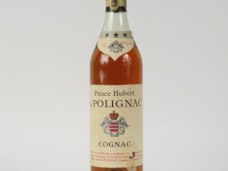 Vente aux enchères 1 BOUTEILLE COGNAC PRINCE HUBERT DE POLIGNAC - PAPIER DE SOIE
