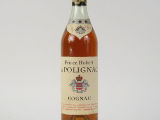 Vente aux enchères 1 BOUTEILLE COGNAC PRINCE HUBERT DE POLIGNAC - PAPIER DE SOIE