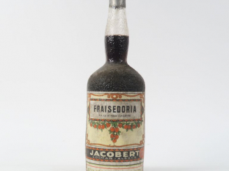 Vente aux enchères 1 VIEILLE BOUTEILLE (1 L) FRAISEDORIA JACOBERT 15° - CAPS ETAIN