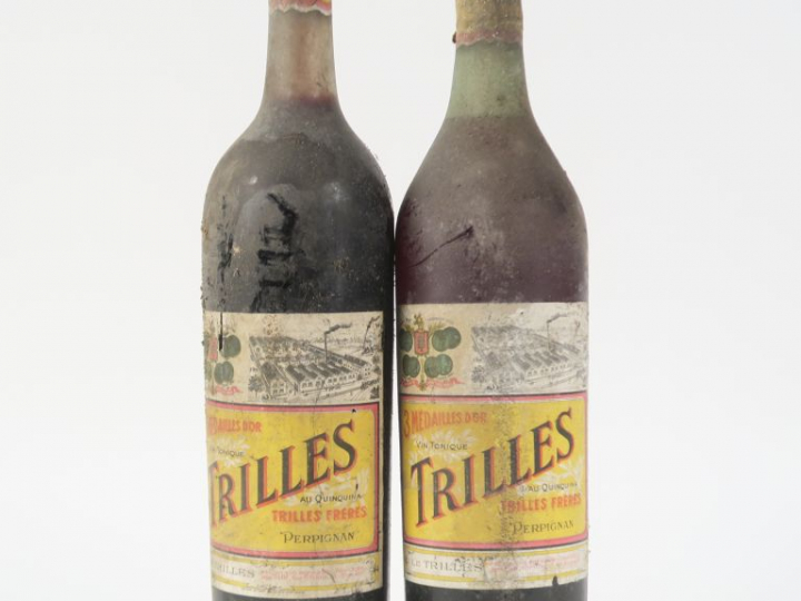 2 VIEILLES BOUTEILLES (1 L) APÉRITIF TRILLES - BS