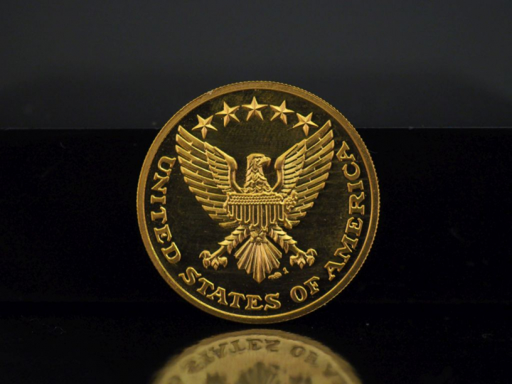 Médaille commémorative de John F. Kennedy en or jaune 999°/00. Frappe 
