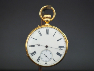 Vente aux enchères MERRIER   Fils, Genève Montre de gousset chronomètre en or jaune 750. 