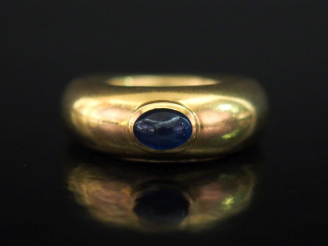 Vente aux enchères CHAUMET, Paris Bague jonc en or jaune 750, sertie en son centre d'un s