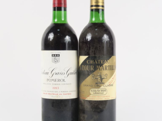 Vente aux enchères 2 BOUTEILLES de 1983 : 1 CHÂTEAU GRAVES GUILLOT POMEROL LB / 1 CHÂTEAU