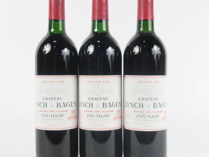 3 BOUTEILLES CHÂTEAU LYNCH BAGES GCC PAUILLAC - 1988 - BG