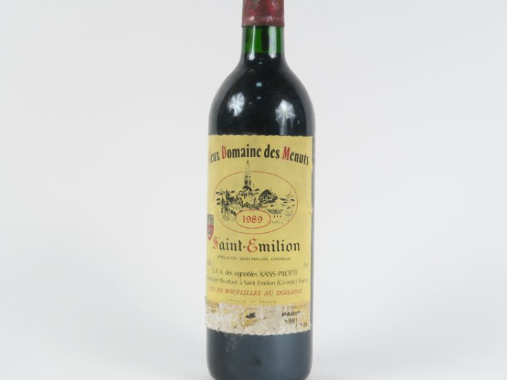 1 BOUTEILLE VIEUX DOMAINE DES MENUTS ST EMILION - 1989 - ELA