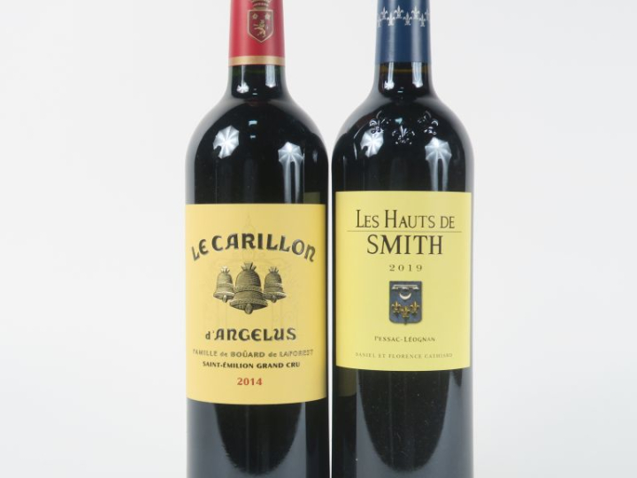 2 BOUTEILLES : 1 LE CARILLON D'ANGELUS GC ST EMILION 2014 - LES HAUTS 