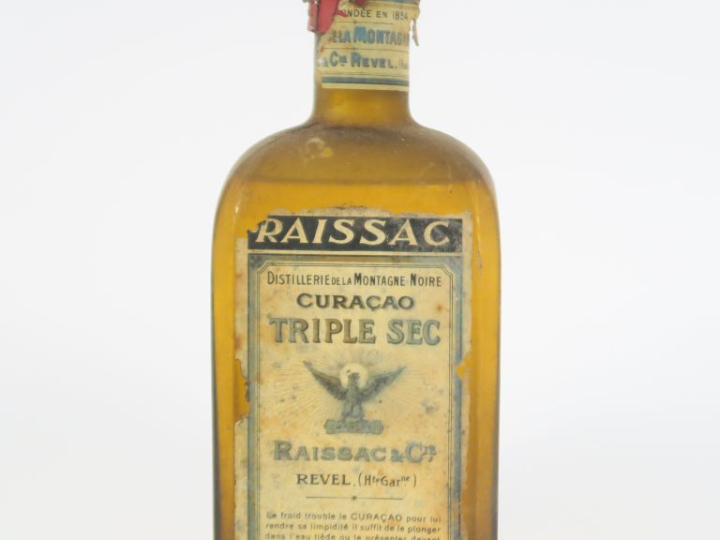 1 VIEILLE BOUTEILLE CURACAO TRIPLE SEC RAISSAC - CAPS ETAIN AB/BS