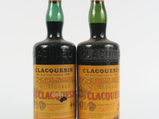 Vente aux enchères 2 VIEILLES BOUTEILLES LIQUEUR CLACQUESIN - CAPS ÉTAIN/ELA