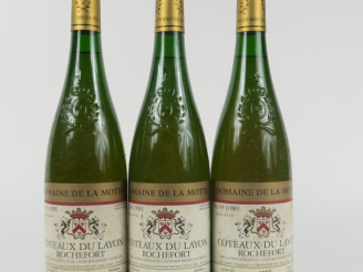 Vente aux enchères 3 BOUTEILLES COTEAUX DU LAYON 'ROCHEFORT' DOMAINE DE LA MOTTE - 1996