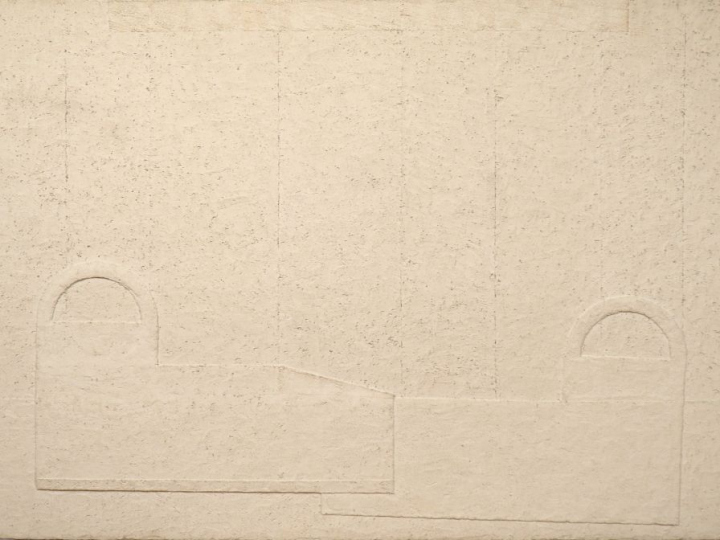 Anna MARK. "Architecture". Technique mixte, monogramée en bas à gauche