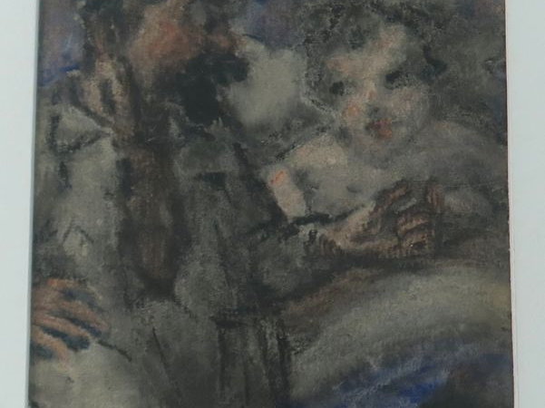 Léon JOUHAUD.(attribué à) "le couple". Dessin, non signé Dim. (à vue) 