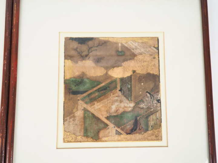 Japon XVIIIème, période Edo. 2 peintures sur papier représentant des s