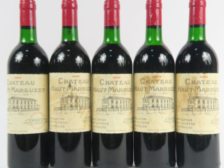 Vente aux enchères 5 BOUTEILLES CHÂTEAU HAUT MARBUZET ST ESTEPHE - 1989 - 4 BG/1 LB