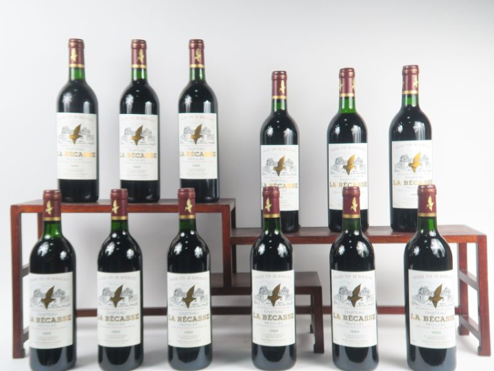 12 BOUTEILLES CHÂTEAU LA BECASSE PAUILLAC - CBO - BG à LB