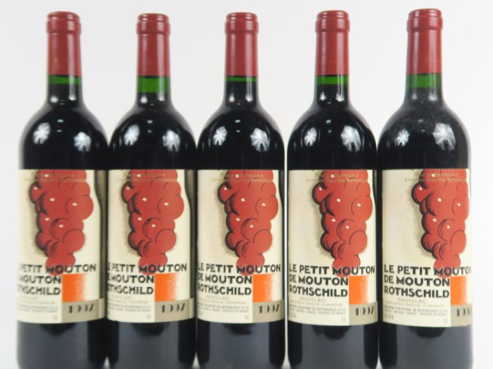 5 BOUTEILLES LE PETIT MOUTON DE MOUTON ROTHSCHILD PAUILLAC - 1997 - CB