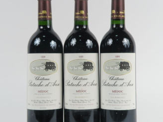 Vente aux enchères 3 BOUTEILLES CHÂTEAU PATACHE D'AUX MEDOC - 1998