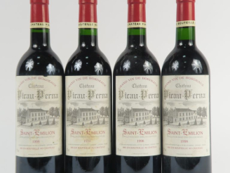 Vente aux enchères 4 BOUTEILLES CHÂTEAU PICAU PERNA ST EMILION - 1998
