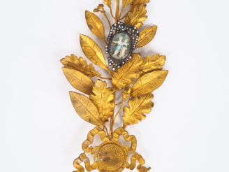 Vente aux enchères Palme de récompense en métal doré du concours de Verdun juillet 1928. 