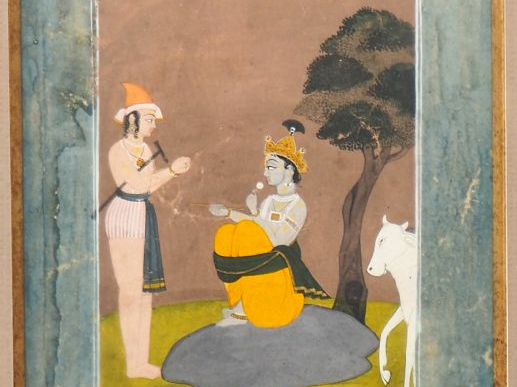 Inde du nord, Rajasthan XIXème siècle. "Krishn, l'ascète et la Gopi". 