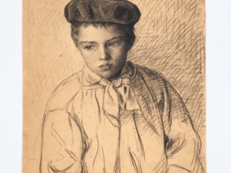 Vente aux enchères Virginie DEMONT-BRETON. "Laumie, fils de Jeanne Calver".  Dessin, sign