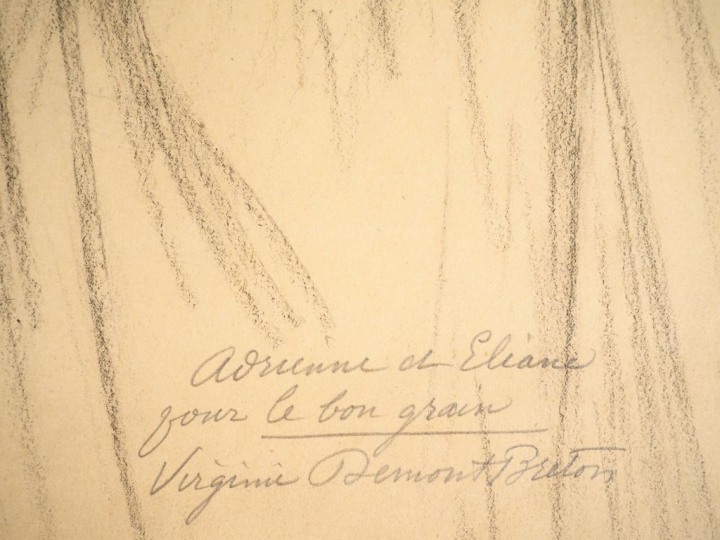 Virginie DEMONT-BRETON.  "Le Bon grain".  Crayon sur papier. Titré « A