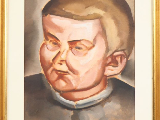 Vente aux enchères Lucien ANDRIEU. "portrait de jeune homme". Aquarelle gouachée, signée 