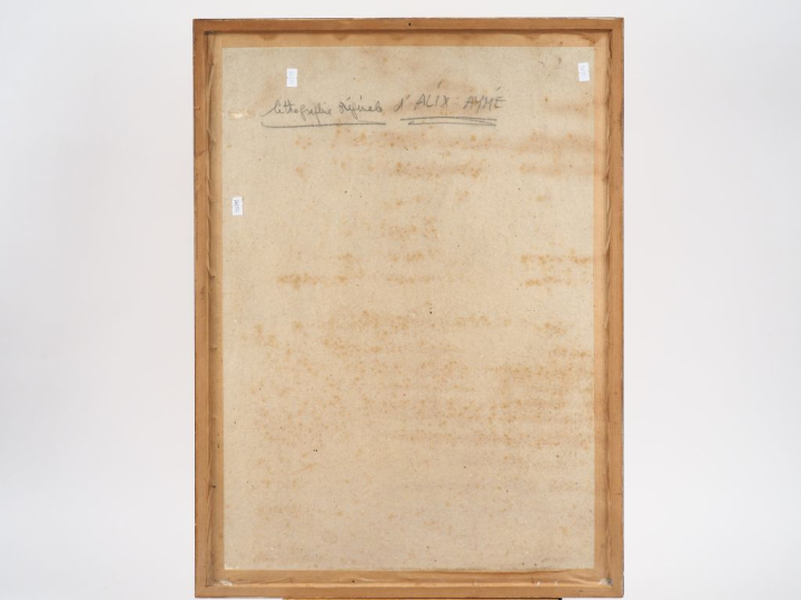 ALIX AYME.  "la jeune indochinoise" Lithographie signée en bas à droit