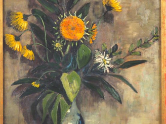 Vente aux enchères SEGUELA.  "le soleil" Huile sur toile, signée en bas à droite et datée