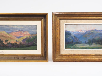 Vente aux enchères YARZ. "Vue de Garin" et "les pyrénées depuis St Bertrand de Comminges"
