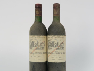 Vente aux enchères 2 BOUTEILLES CHÂTEAU LA TOUR DE MONS MARGAUX - 1986 - BS