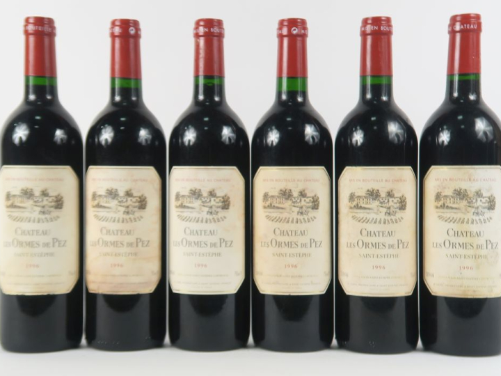 6 BOUTEILLES CHÂTEAU LES ORMES DE PEZ ST ESTEPHE - 1996 - 1 ELT