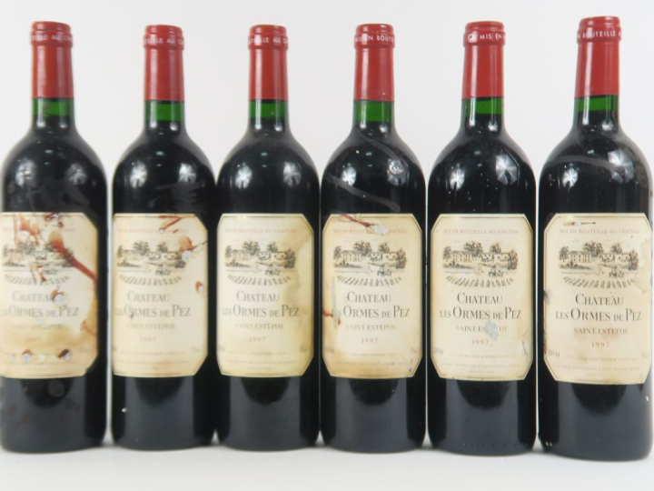 6 BOUTEILLES CHÂTEAU LES ORMES DE PEZ ST ESTEPHE - 1997 - ET/EA