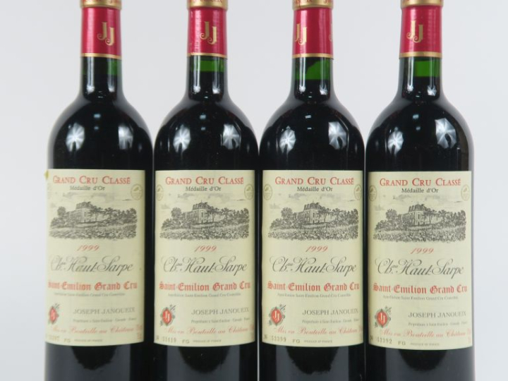 4 BOUTEILLES CHÂTEAU HAUT SARPE GC ST EMILION - 1999