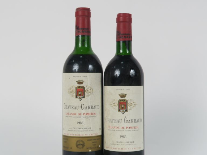 2 BOUTEILLES CHÂTEAU GARRAUD LALANDE DE POMEROL - 1 de 1985 BG/1 de 19