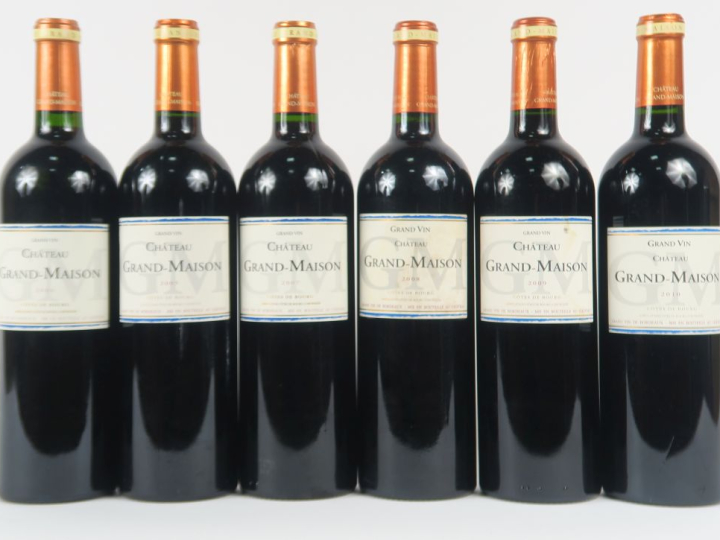 6 BOUTEILLES CHÂTEAU GRAND MAISON CÔTES DE BOURG - 2004/2005/2007/2008