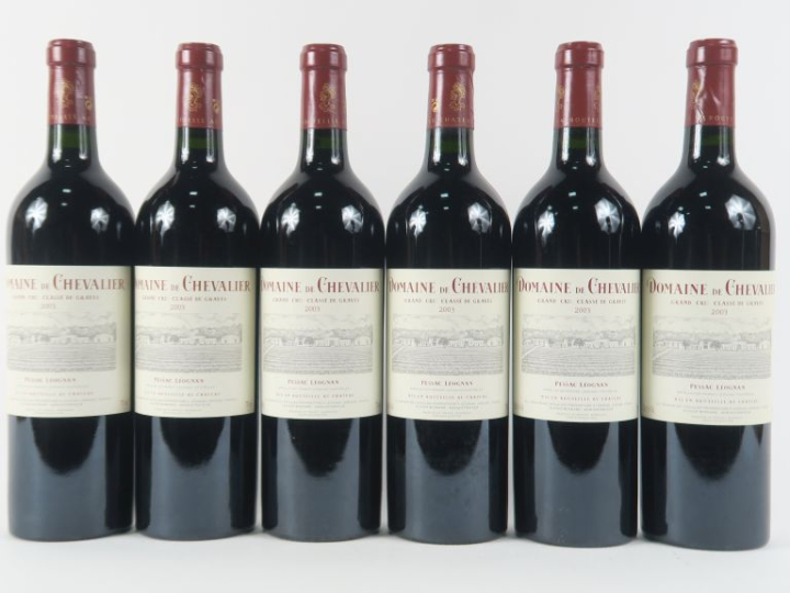 6 BOUTEILLES DOMAINE DE CHEVALIER GCC GRAVES - 2003 - CBO