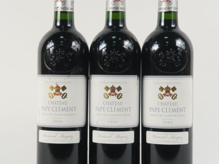 3 BOUTEILLES CHÂTEAU PAPE CLÉMENT GCC GRAVES - 2006
