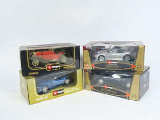 Vente aux enchères 	Lot de miniatures automobiles au 1/18 -ème de marque Burago comprenan