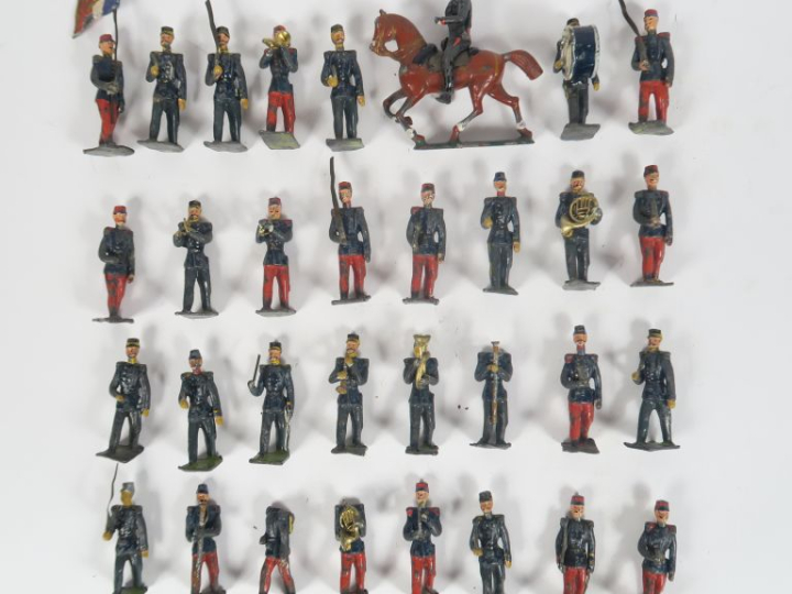 Lot de soldats en plomb anciens circa 1900, état d’usage avec accident