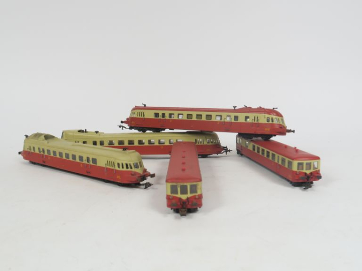 	Lot de matériel roulant HO de marque AS : Autorail en état d'usage av