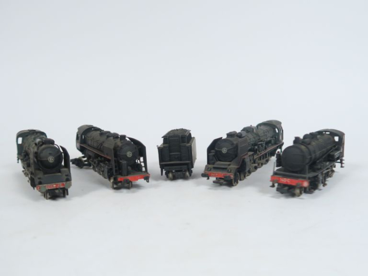 	Lot de matériel roulant ho de marque Jouef comprenant 6 locomotives t