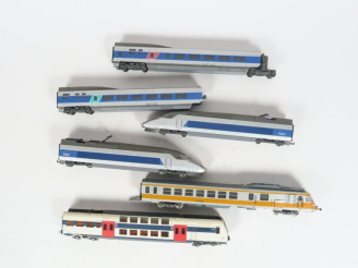 Vente aux enchères 	Lot de matériel roulant HO de marques Jouef dont rame turbotrain avec