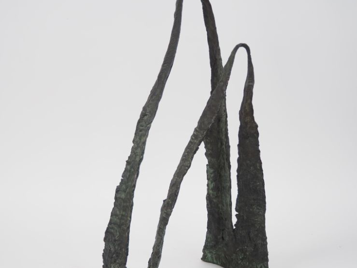 COULET Daniel. "Composition". Sculpture en bronze signée et datée. Dim